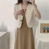 Sommer Stil Kurzarm Chic Koreanische Design Blazer Jacken